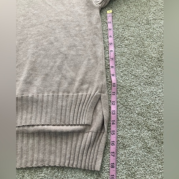 Anrabess Oatmeal Mock Turtleneck Ribbed Sleeves Size Large NWT - Picture 7 of 9